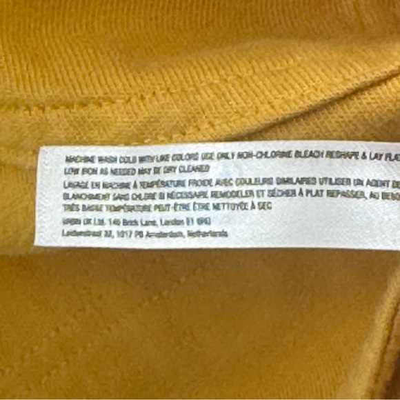 Free People Beach Slouchy Oversized Cotton Boho Romper Golden Yellow Size Large - Picture 11 of 11